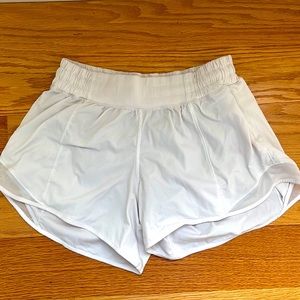 White Lululemon Hotty Hot Shorts
